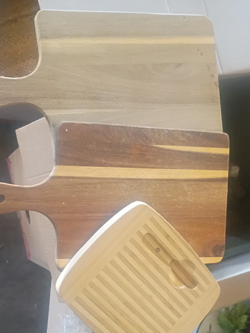 Wood Serving & Cutting Board Set - Natural Wood